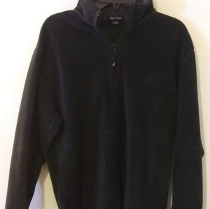 Nautica Men's Black Fleece Pullover